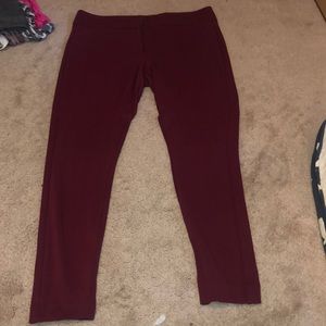 Wine Color Leggings